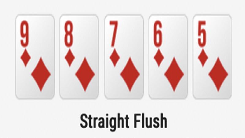 Poker là gì? “Nằm lòng” các thứ hạng tay bài của Poker Sảnh thùng là bộ bài mạnh thứ hai trong Poker